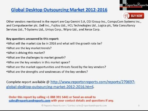 ReportsnReports: Global Desktop Outsourcing Market 2016
