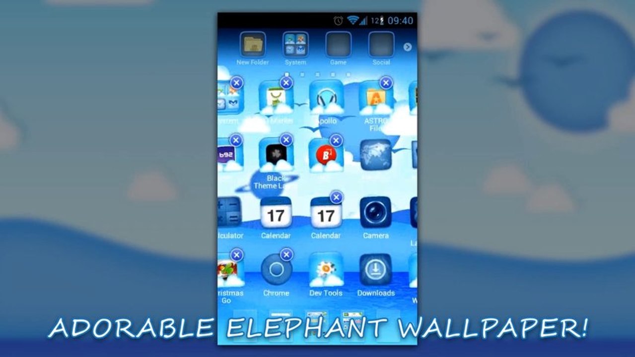 Cool Blue Theme Go Launcher