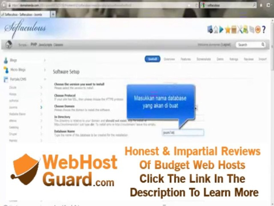 Cara Install Joomla dengan Softaculous di cPanel Hosting By riauhost.net