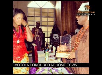 OMOTOLA jalade honoured in hometown