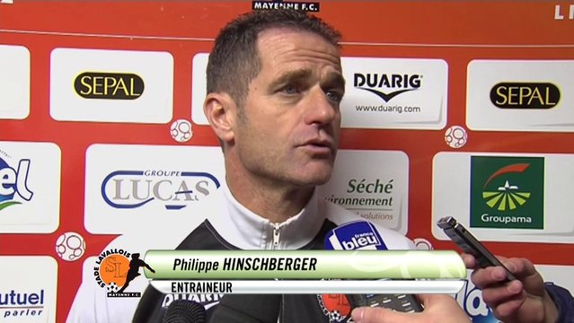 Conférence de presse Stade Lavallois - AC Arles Avignon (1-1) : Philippe HINSCHBERGER (LAVAL) - Franck DUMAS (ACA) - 2013/2014