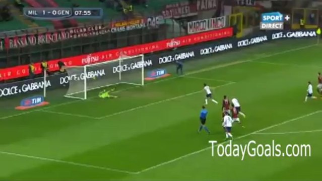 Alberto Gilardino penalty AC Milan 1-1 Genoa - TodayGoals.com