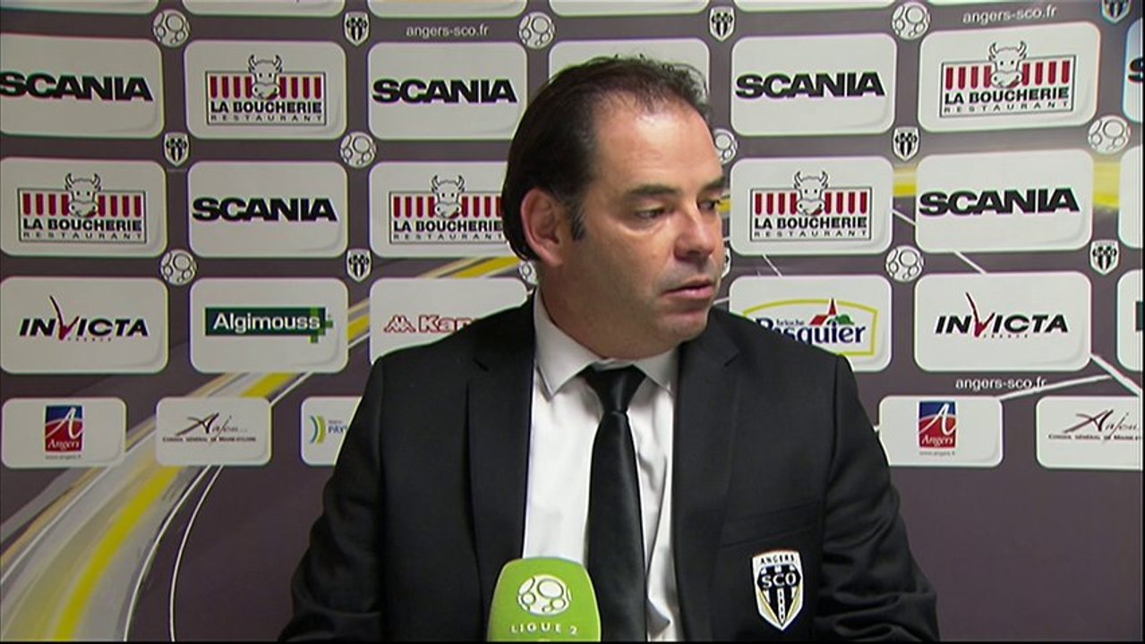 Conférence de presse Angers SCO - Clermont Foot (0-2) : Stéphane MOULIN (SCO) - Régis BROUARD (CF63) - 2013/2014