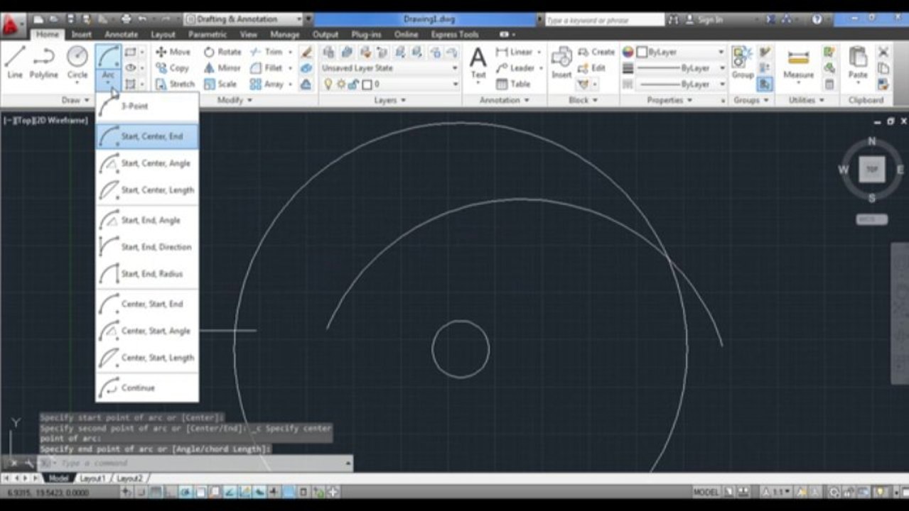 Draw Tab in CAD 2013