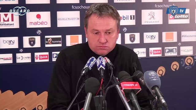 L1 / 2013-14 : Sochaux 1-1 Bastia : Réaction de F. Hantz