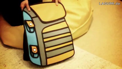 Comic Rucksack | 2D Bag | Cartoon Tasche | http://lagumi.de