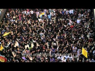 Top view of Dargah Panja Sharif during Muharram