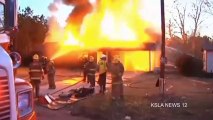 Snake on fire sets house on fire - caught on tape