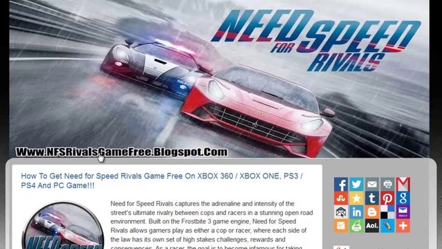 Install Need for Speed Rivals Game Crack Free - Tutorial
