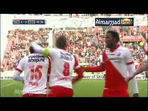 46' Doelpunt Yassin Ayoub, FC Utrecht - ADO Den Haag, 2-0