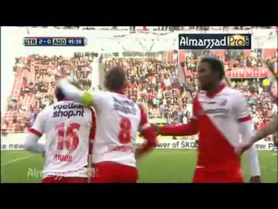 46' Doelpunt Yassin Ayoub, FC Utrecht - ADO Den Haag, 2-0