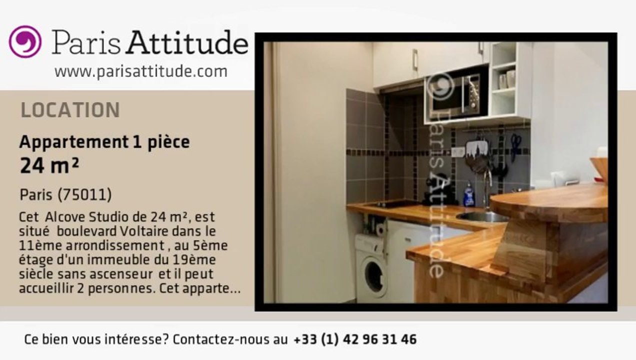 Appartement Alcove Studio à louer - Voltaire, Paris - Ref. 8090