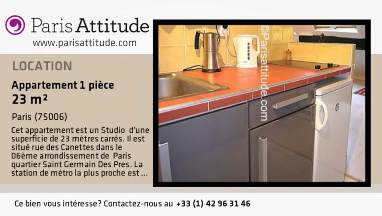 Appartement Studio à louer - St Germain, Paris - Ref. 5186