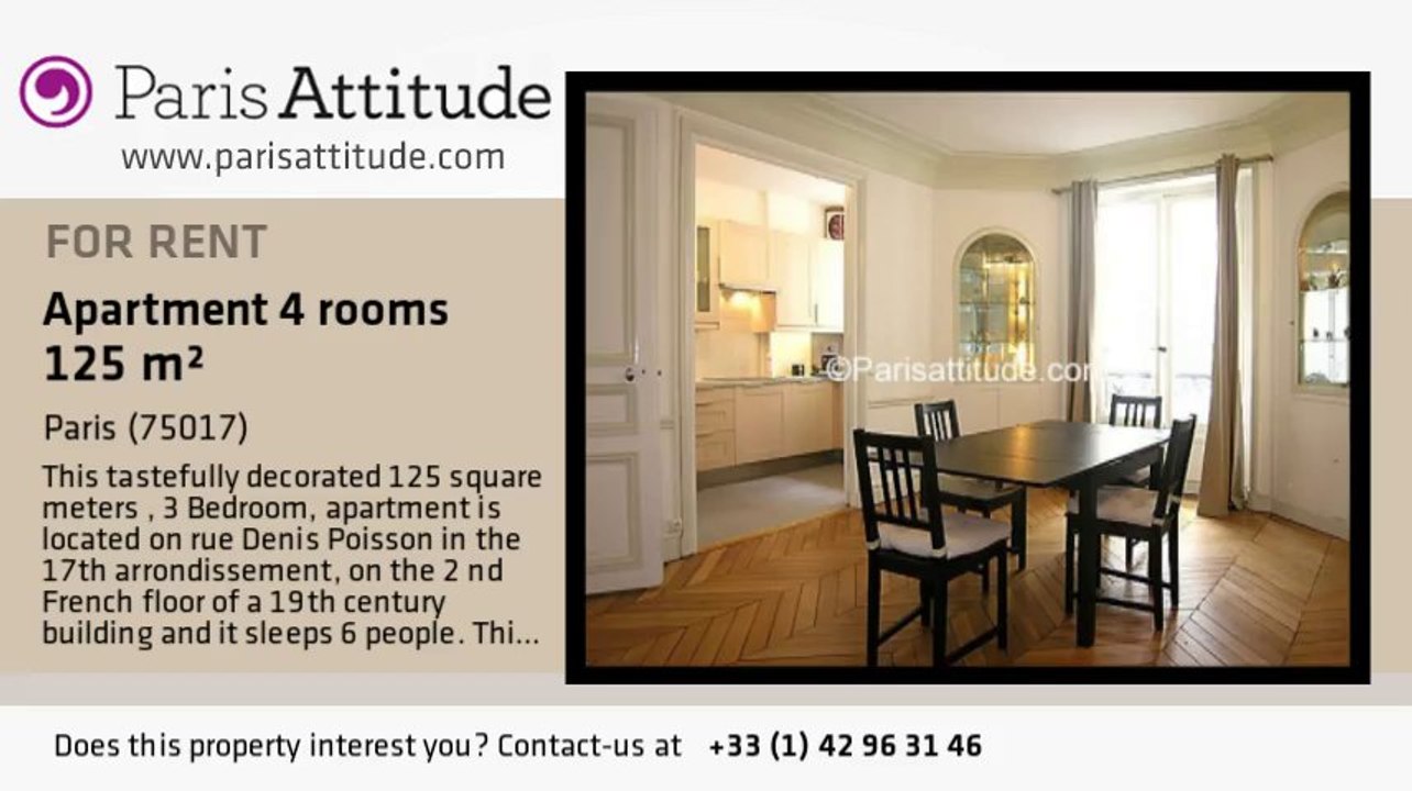 3 Bedroom Apartment for rent - Porte Maillot/Palais des Congrès, Paris - Ref. 6417