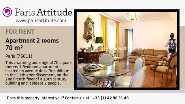 1 Bedroom Apartment for rent - Parmentier, Paris - Ref. 3935