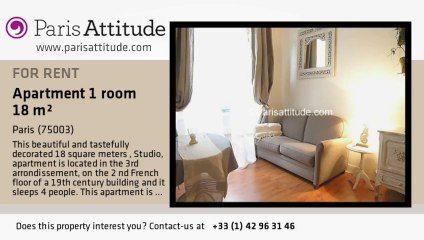 Studio Apartment for rent - Centre George Pompidou, Paris - Ref. 7629