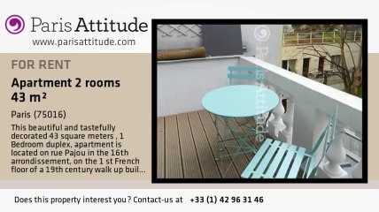 1 Bedroom Duplex for rent - La Muette, Paris - Ref. 8353