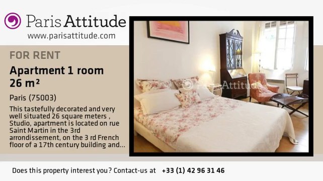 Studio Apartment for rent - Arts et Métier, Paris - Ref. 1224