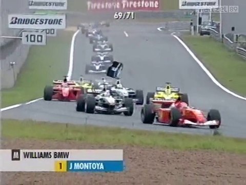 F1 2001 Interlagos GP Restart Big Crash Barrichello