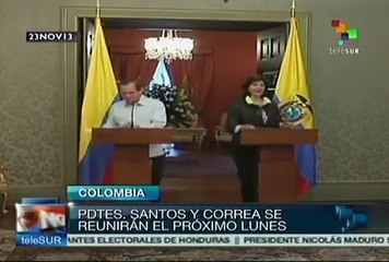 Se encontrarán el lunes los presidentes de Colombia y Ecuador