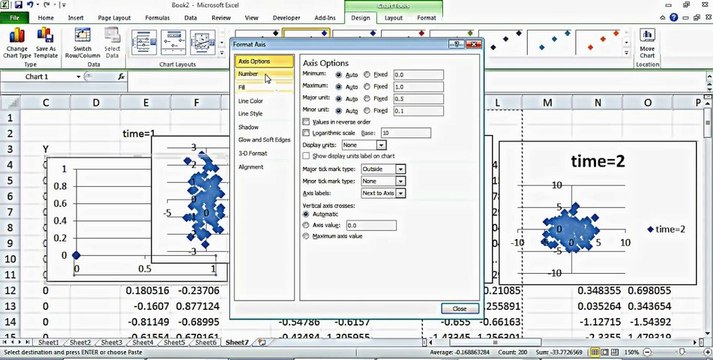 Random walk of Multiple Particles - Concept and Simulations in Excel