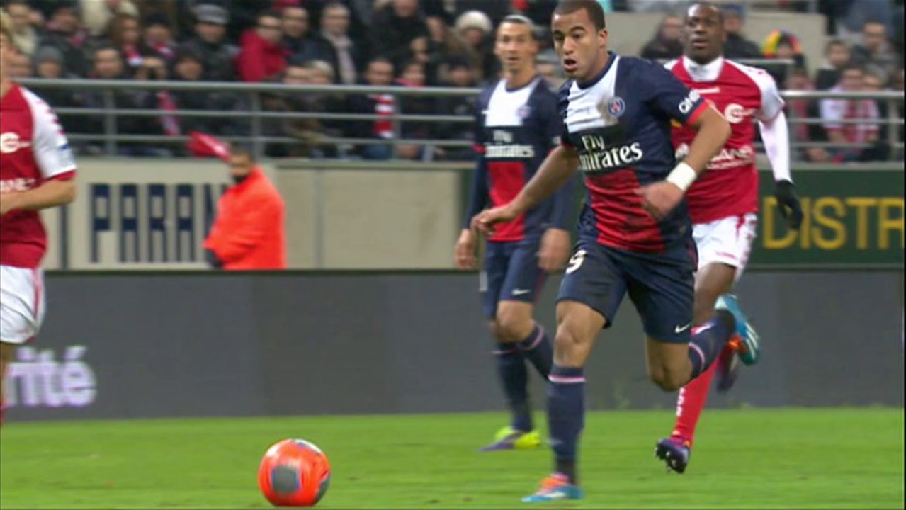IBRAHIMOVIC PASSE DECISIVE but LUCAS Reims-PSG - 2013/2014