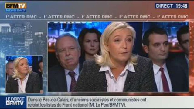 BFM Politique: L'After RMC: Marine Le Pen répond aux questions de Véronique Jacquier - 24/11