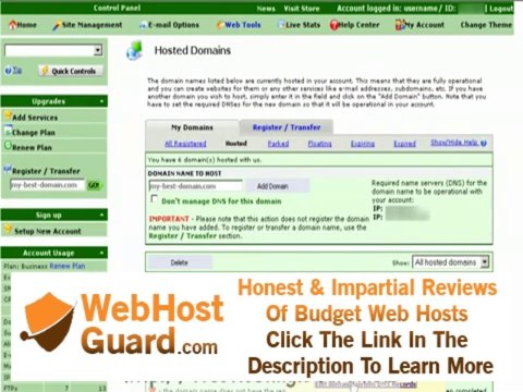 Web Hosting Tutorial - Editing A Domain Name