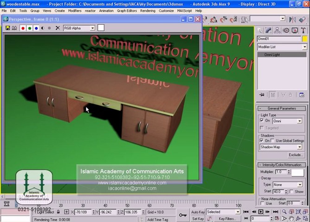 3D Studio Max Training in Urdu  Camera and Lights Part 13
