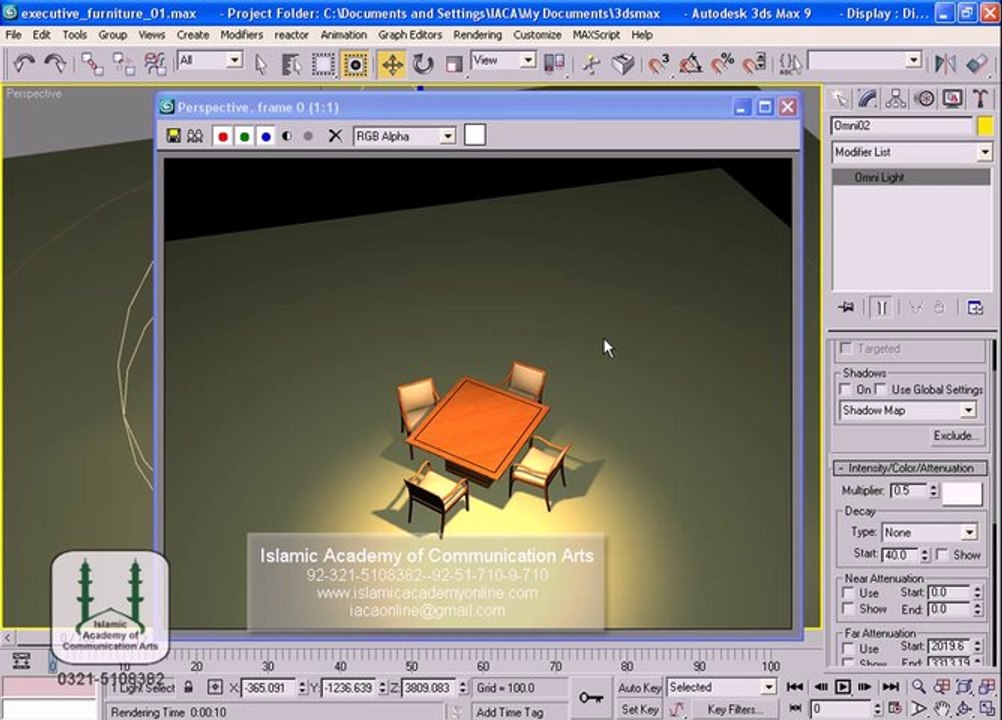 3D Studio Max Training in Urdu  Camera and Lights Part 18