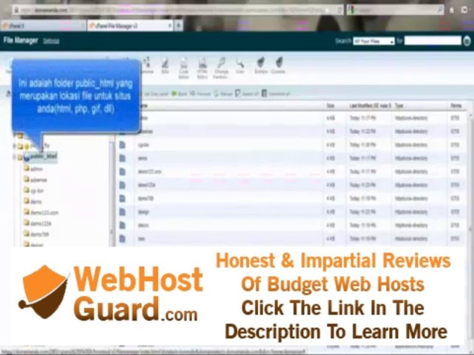 Cara Manggunakan File Manager di cPanel Hosting By riauhost.net