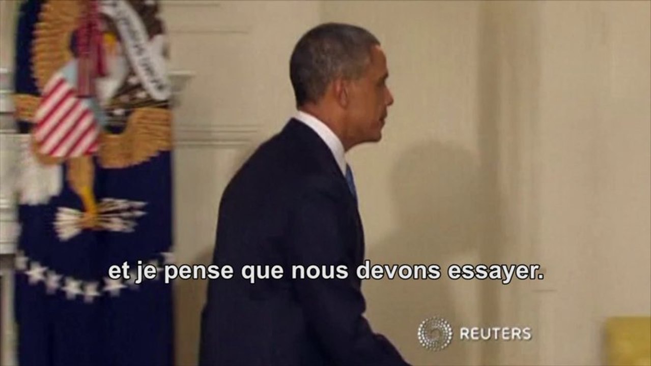 Obama : "Nous devons essayer la solution pacifique"