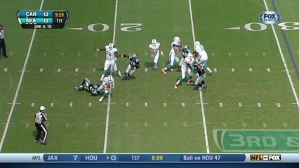 Panthers defense, sack, 12-yd loss