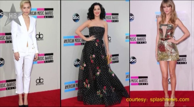 American Music Awards 2013 Best and Worst Dressed Taylor Swift, Miley Cyrus, Katy Perry, Gaga