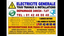 ELECTRICITE PARIS 9eme - 0142460048 - ARTISAN ELECTRICIEN - DEPANNAGES URGENTS 24H/24