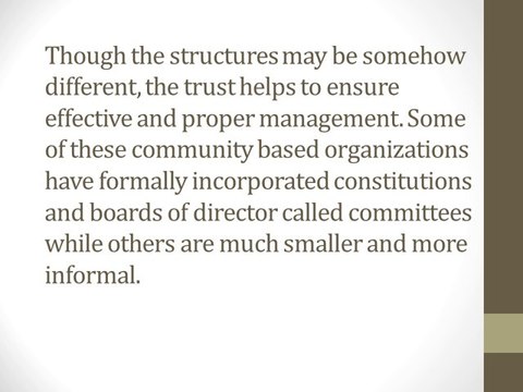 Community based organizations ' place in Relief India