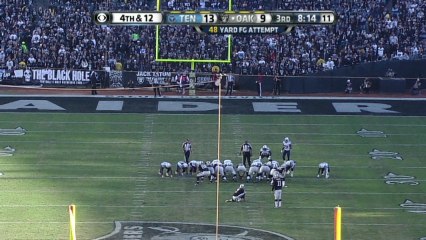 Janikowski, 48-yd missed FG
