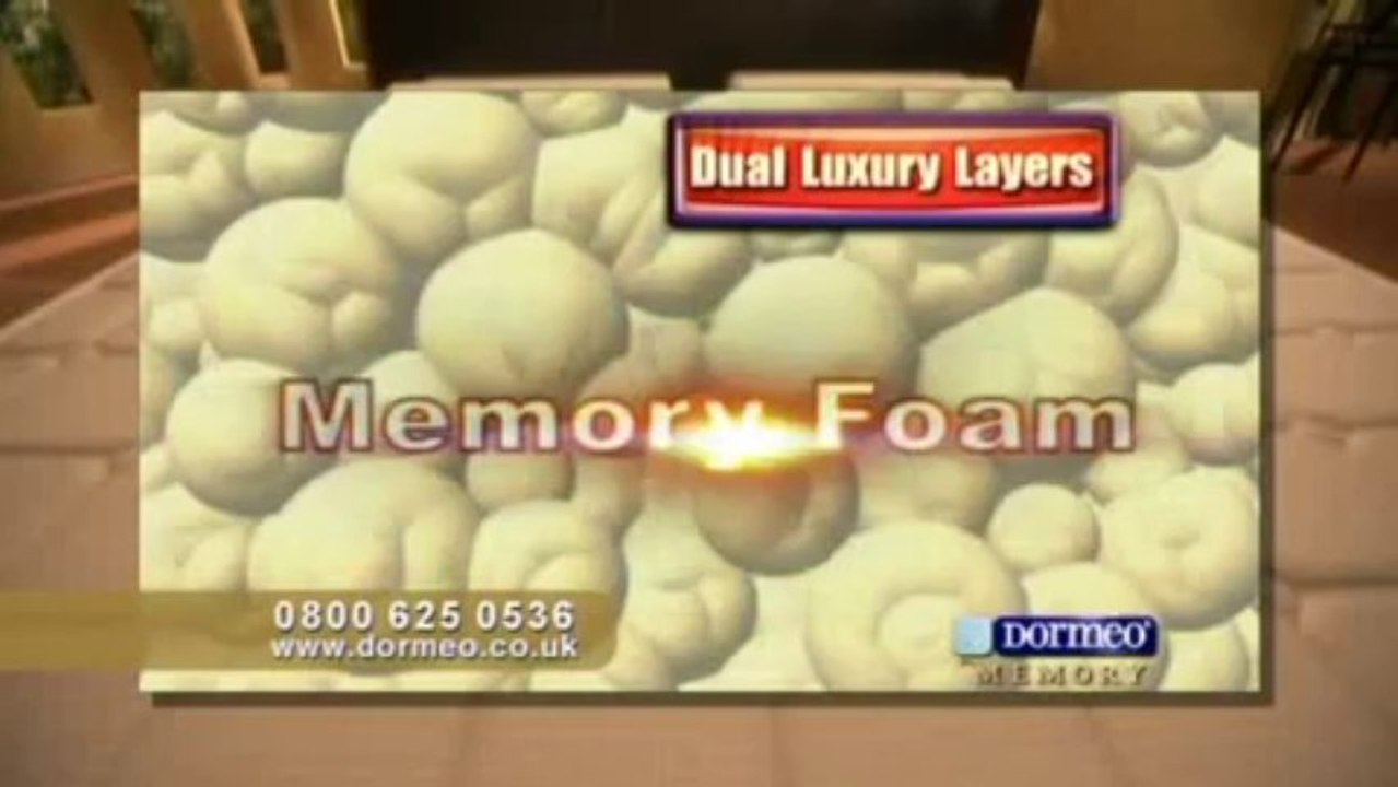 Dormeo TV advert - Memory Foam Mattress magic!