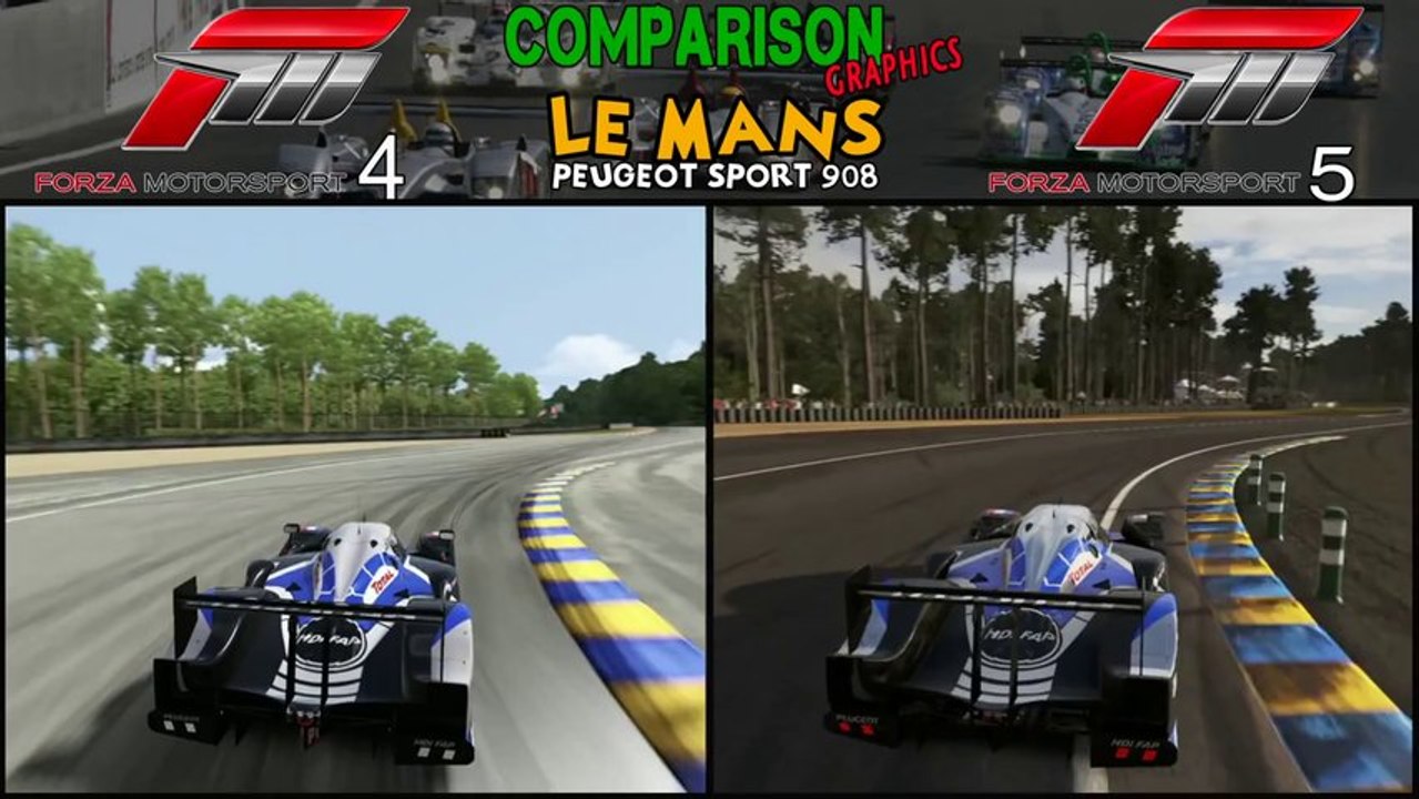 Forza 5 Vs Forza 4 - Peugeot Sport 908 @ Le Mans - Comparison