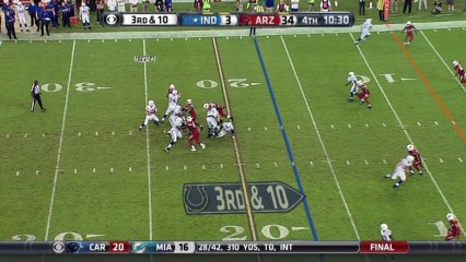 QB Luck to TE Fleener, 17-yd, pass, TD