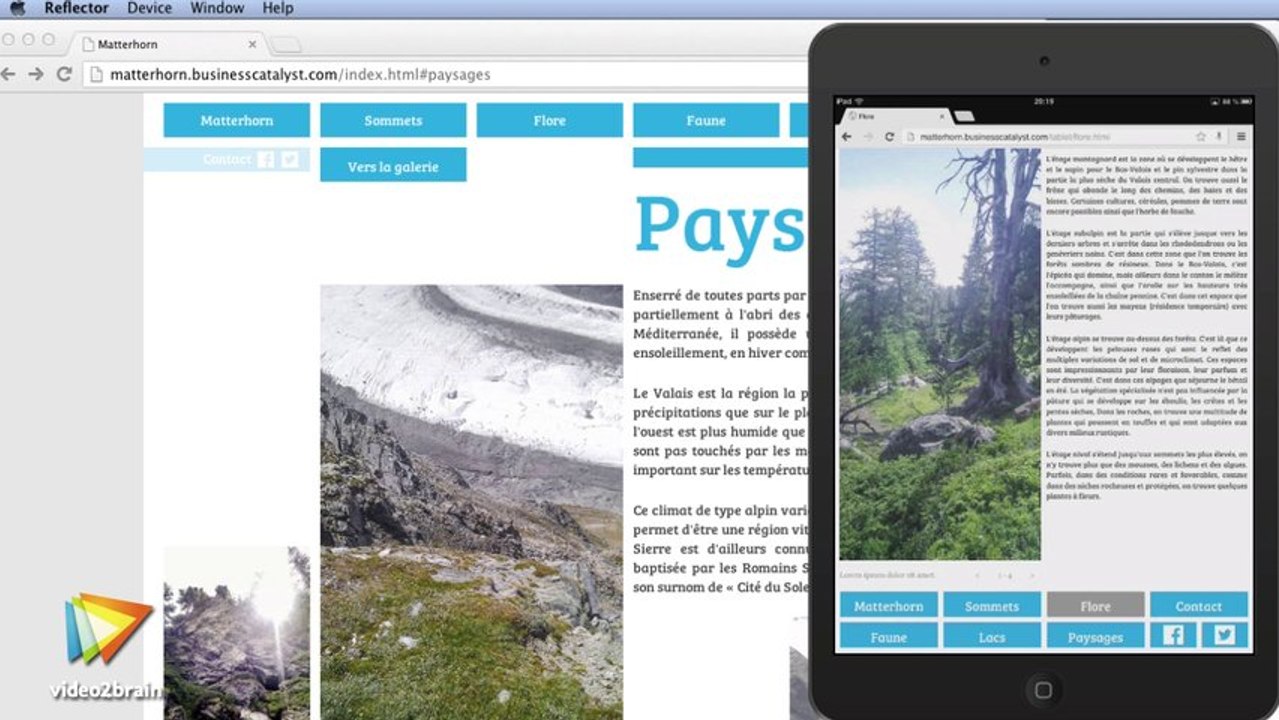 Atelier avec Muse CC : Créer son premier site Internet pour mobiles et bureau : trailer | video2brain.com