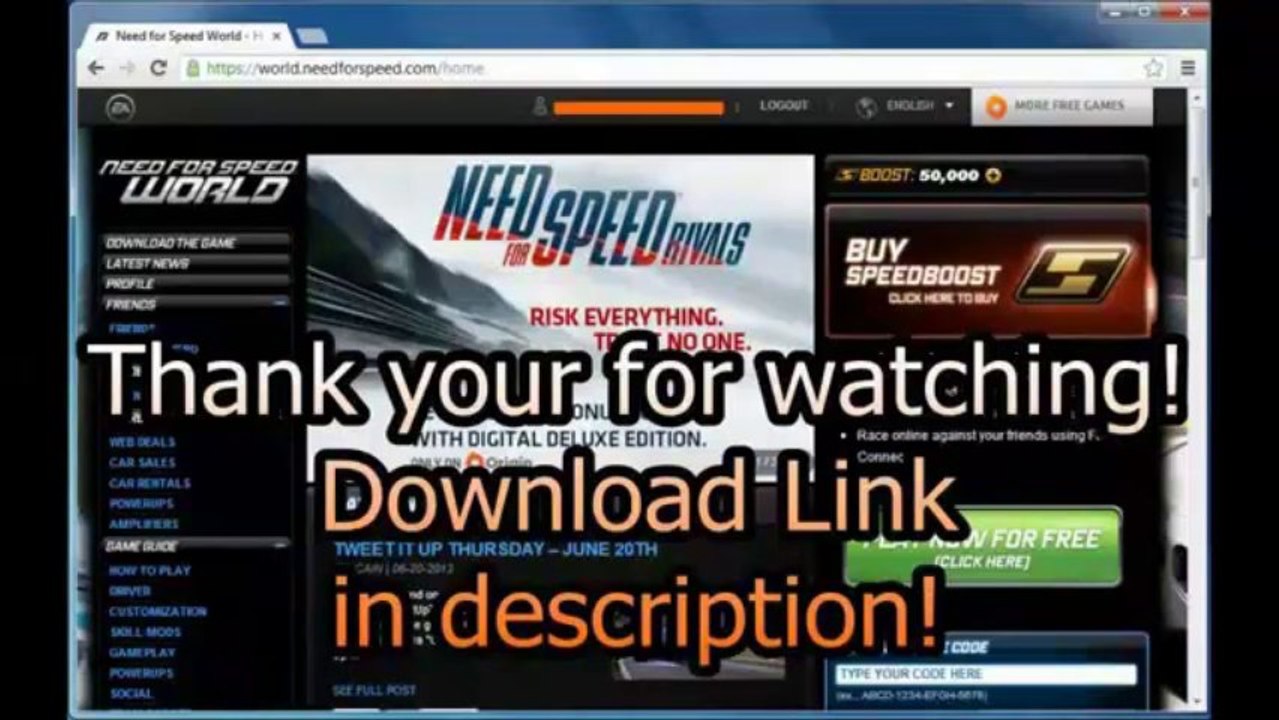 Need for Speed World Boost Hack 2013