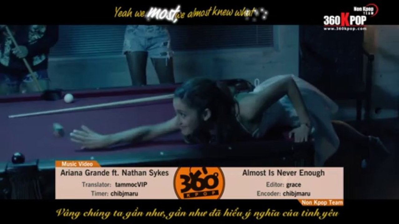 [Vietsub+Kara] Ariana Grande ft. Nathan Sykes - Almost Is Never Enough (OST City Of Bones)[360kpop]