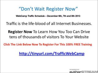 Drive Website Traffic | 3 Days Of Complimentary  Training