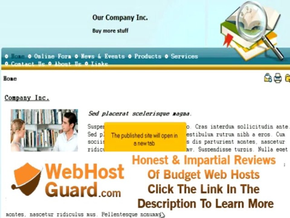 Web Hosting - Changing your page structure with RV Sitebuilder from www.oryon.net