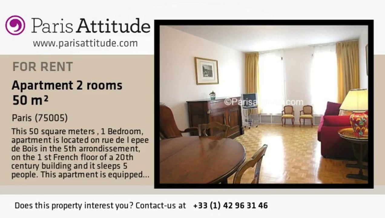 1 Bedroom Apartment for rent - Place Monge, Paris - Ref. 4676
