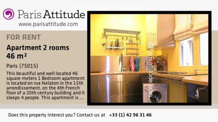 1 Bedroom Apartment for rent - Bir Hakeim, Paris - Ref. 5191