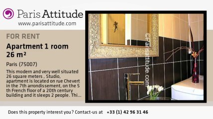 Studio Apartment for rent - Invalides, Paris - Ref. 5999