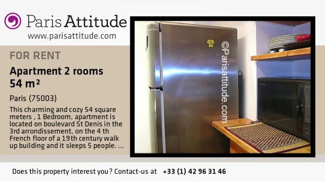 1 Bedroom Apartment for rent - Arts et Métier, Paris - Ref. 1452