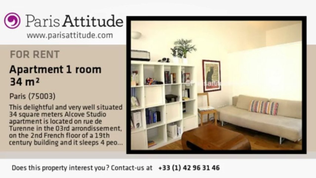 Alcove Studio Apartment for rent - Musée Picasso, Paris - Ref. 4459